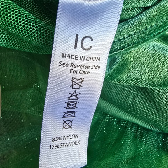 ELISSE Green Girls Velvet Embellished Tutu Dress LC - Picture 5 of 6